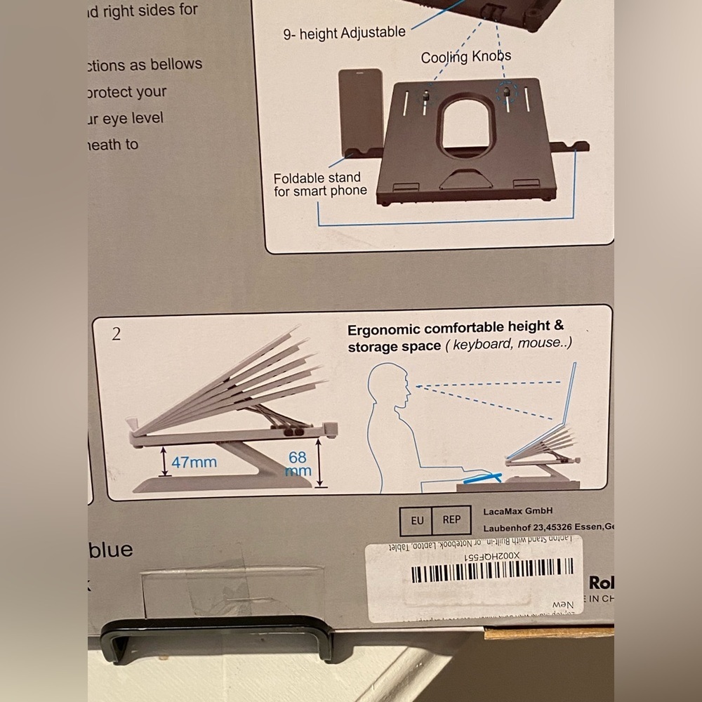 Jelly Comb Ergonomic Laptop Stand new in box - Picture 7 of 8